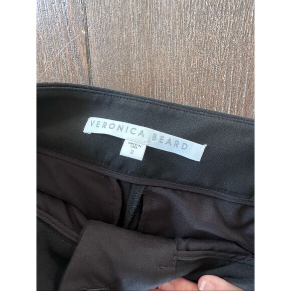 Veronica Beard Black Irving Pant Leg Snap Side Buttons Size 2 - Picture 3 of 7